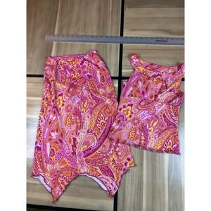 2hip by Wrapper Girls Matching Set Paisley Print Top & Skirt